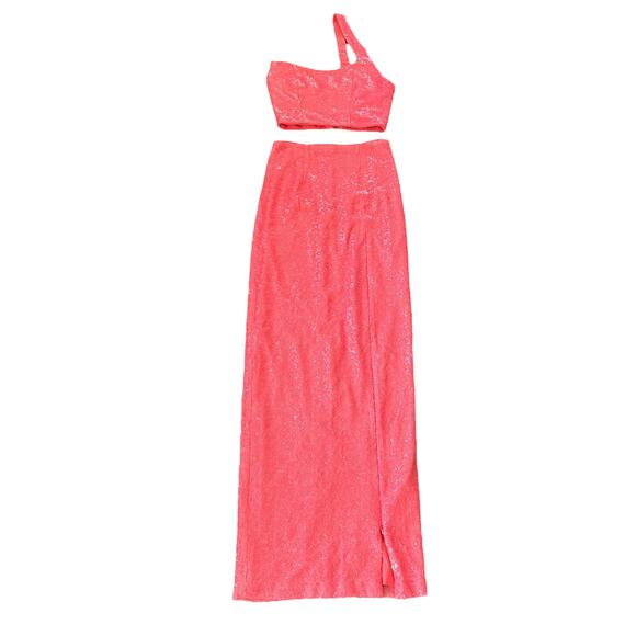 NEW Black Halo Eve Brew Two-Piece Gown Candy Pink - Picture 1 of 15